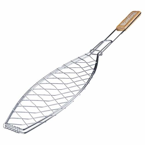 BORMANN INOX GRIL DVOJITÁ DRÁTKOVÁ MŘÍŽKA PRO RYBY L68xŠ15cm (BBQ1013)