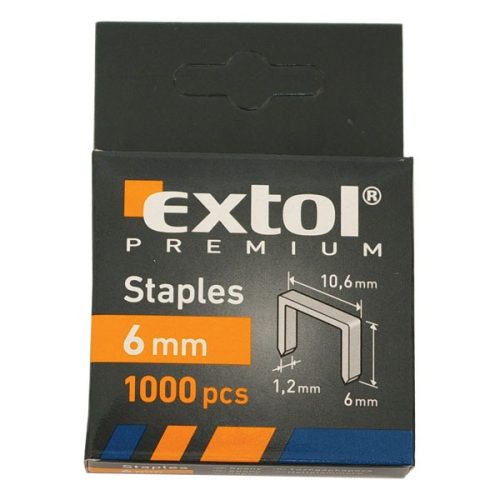 EXTOL PREMIUM Spony do sponkovacej pištole 1000ks, dĺžka/L 10mm (8852203)