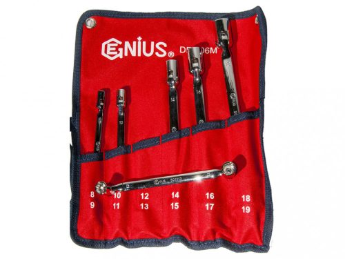 Genius Tools Sada kľúčov s vraní hlavou, závesný, 8-19 mm, 6 kusov (DF-506M)