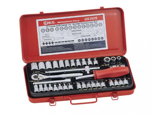 Genius Tools Sada skrutkovačov s hlavou vrany + skrutkovač, 5 hláv, palec, 1/4", 37 kusov (GS-237S)