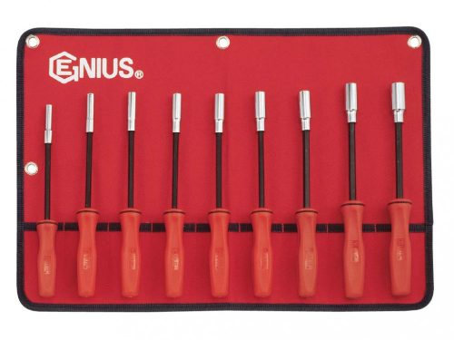 Genius Tools Súprava skrutkovačov so 6 čepeľami, predĺžená magnetická, metrická, 9 kusov (NM-009MD)