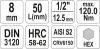 YATO Nadstavec 1/2" bit Imbus H8 (YT-04384)