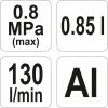 YATO Pištoľ na ropování + nádrž 0,8 L 130l/min (YT-2374)