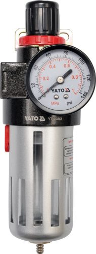 YATO Regulátor tlaku vzduchu 1/2", max. 0,93MPa, s filtrom (90ccm) (YT-2383)